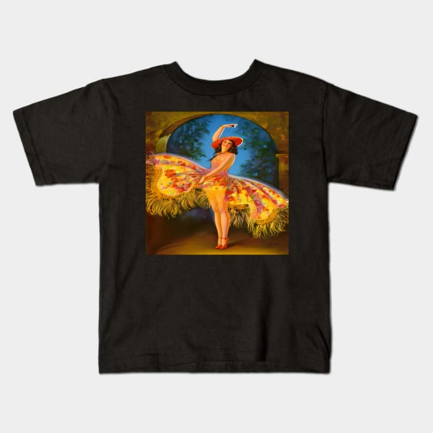 Mariquita Spanish Dancer Kids T-Shirt by TrvlAstral